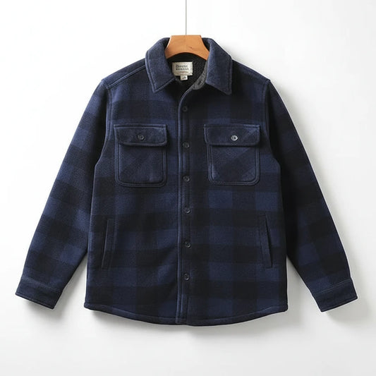 Chaqueta estilo camisa con forro