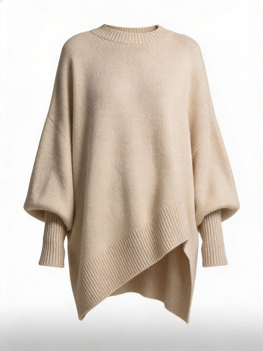 Suéter de punto con mangas abullonadas