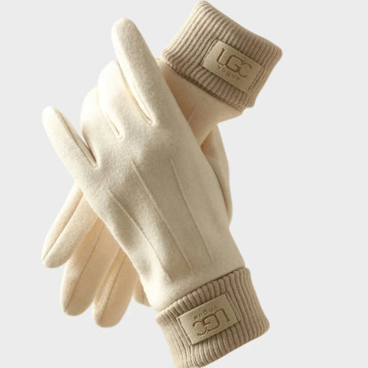 Guantes blancos de lana