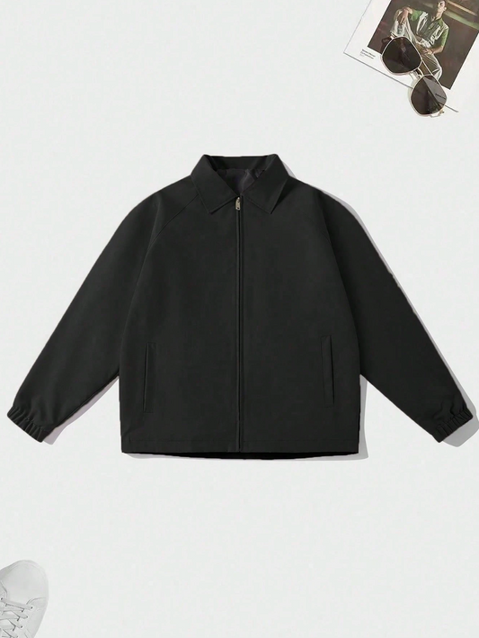 Chaqueta negra con cremallera