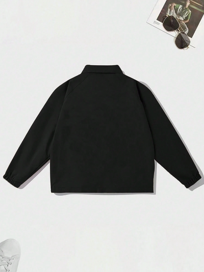 Chaqueta negra con cremallera