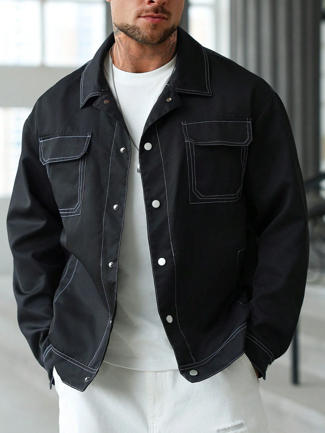 Chaqueta vaquera negra