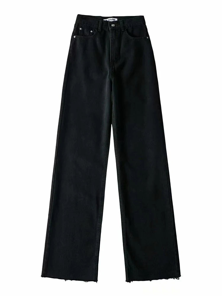 Vaqueros rectos de cintura alta