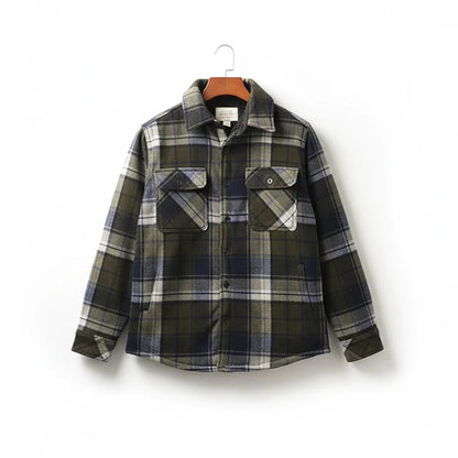 Chaqueta estilo camisa con forro