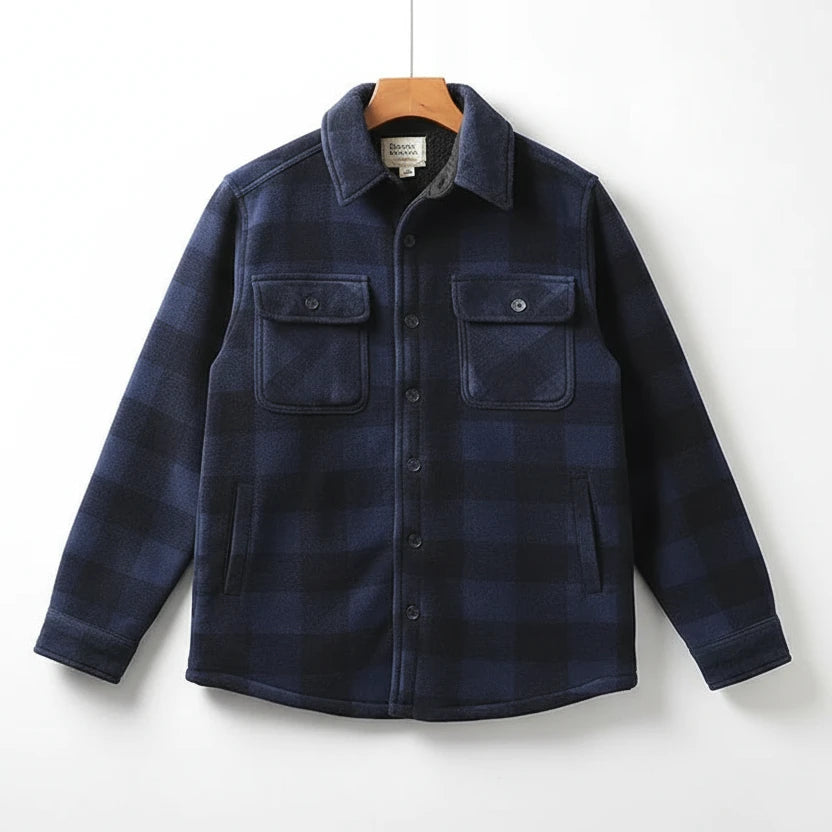 Chaqueta estilo camisa con forro