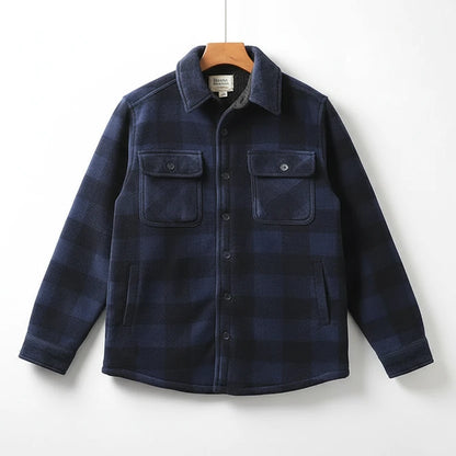 Chaqueta estilo camisa con forro