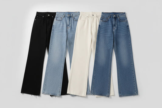 Vaqueros rectos de cintura alta