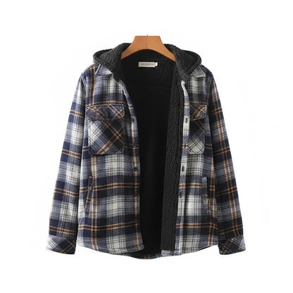 Chaqueta estilo camisa con forro