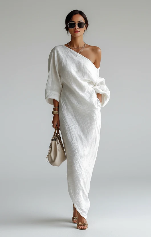 Vestido blanco fluido