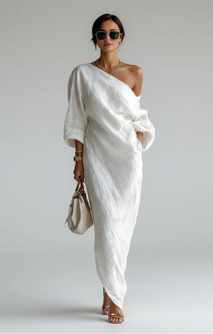 Vestido blanco fluido