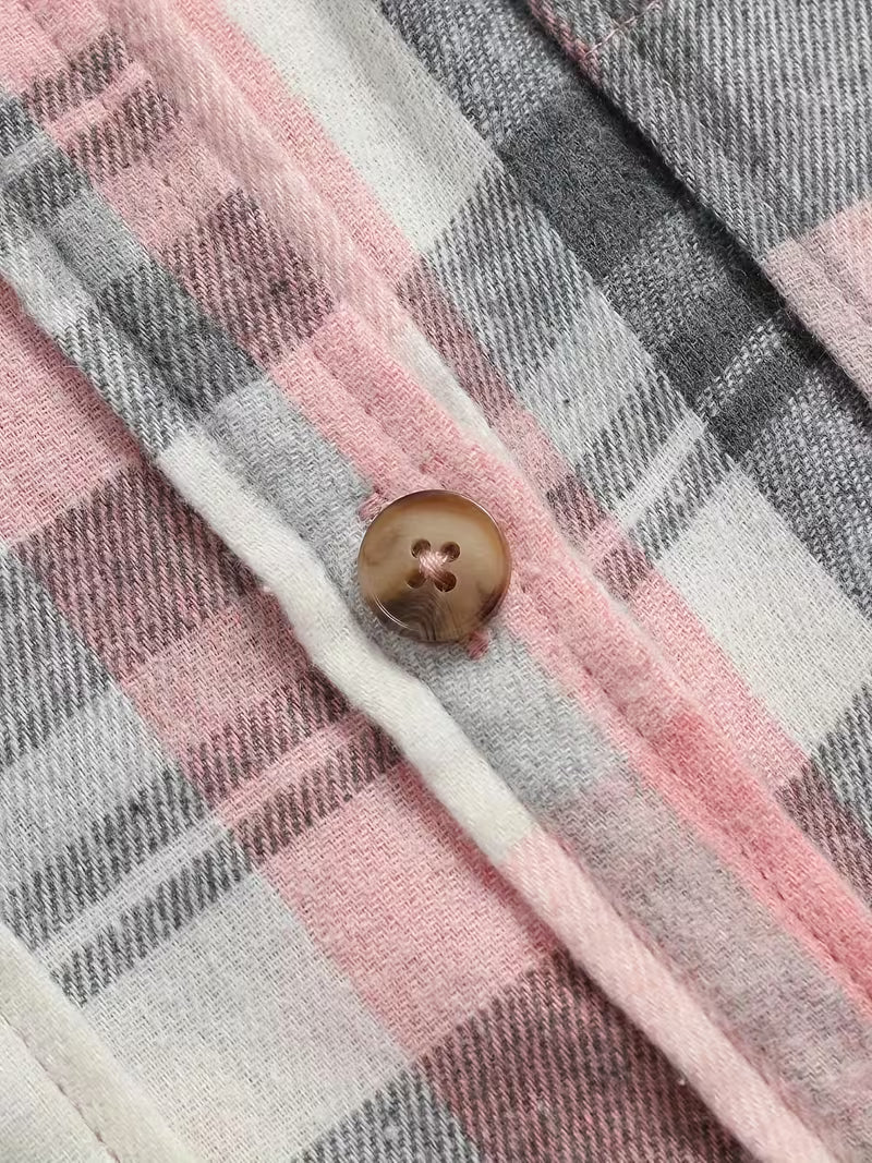 Chaqueta cuadros rosa