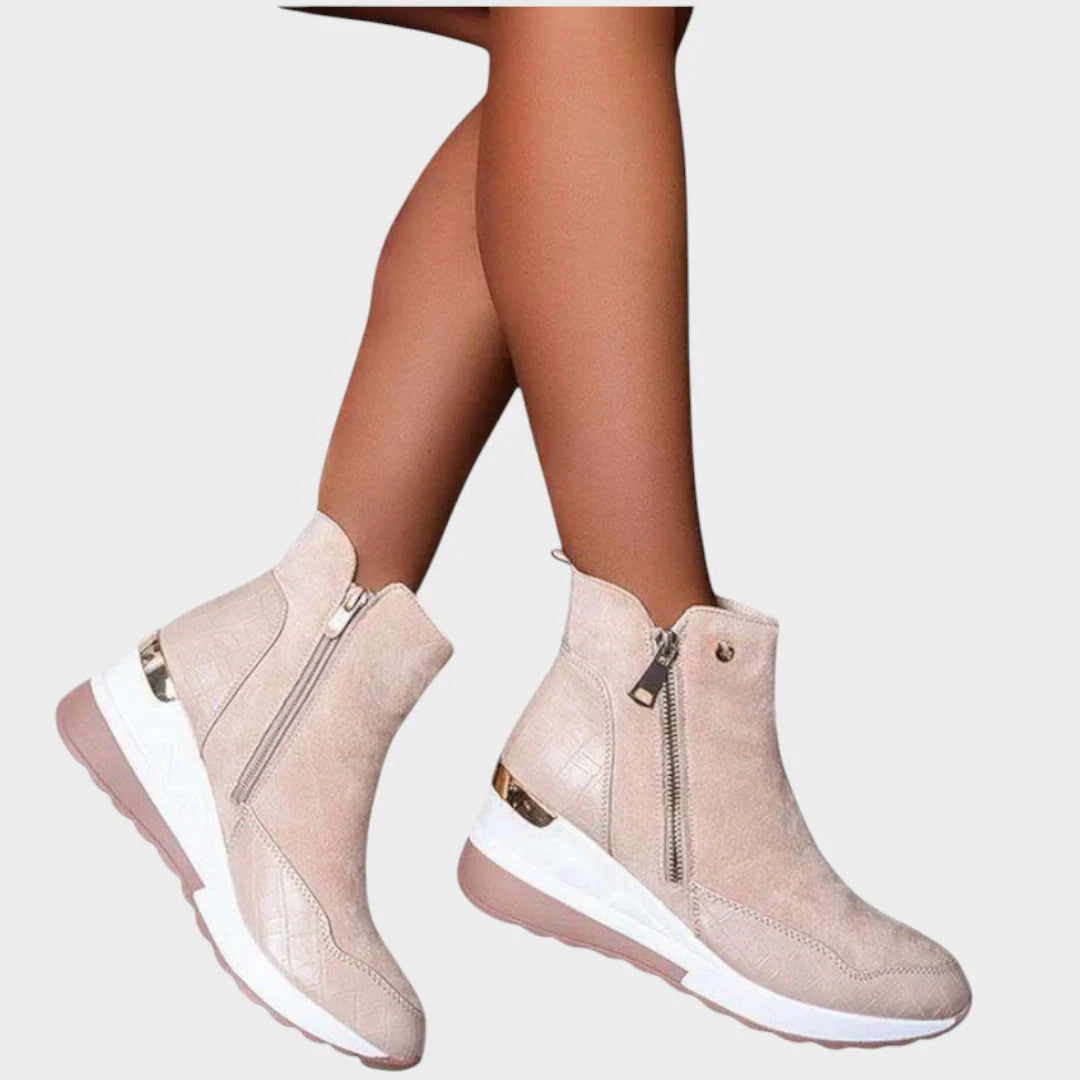 Zapatillas rosas con cuña