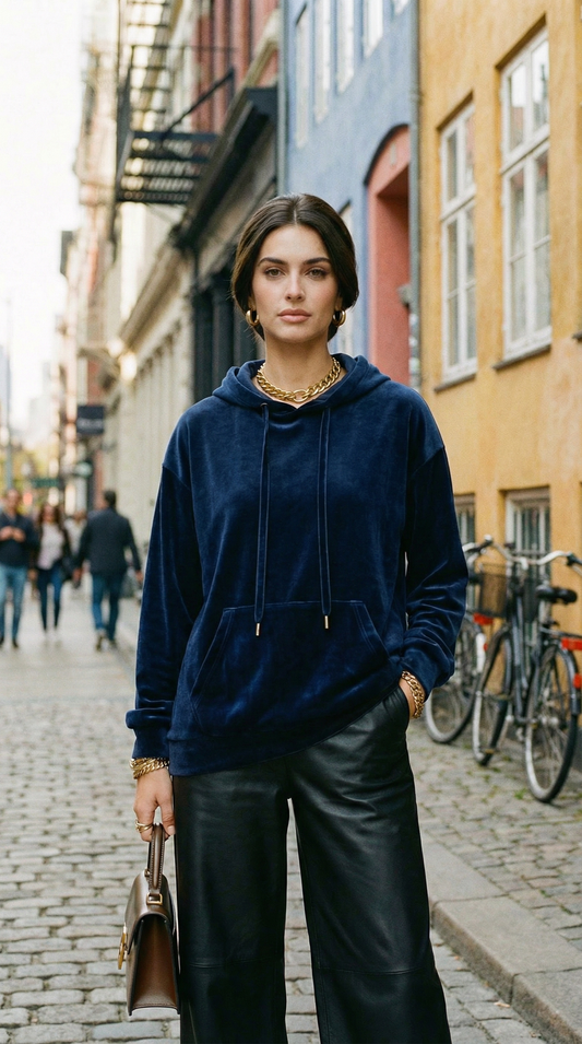 Sudadera terciopelo Azul