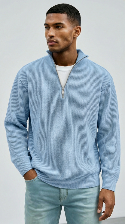 Suéter elegante con cremallera