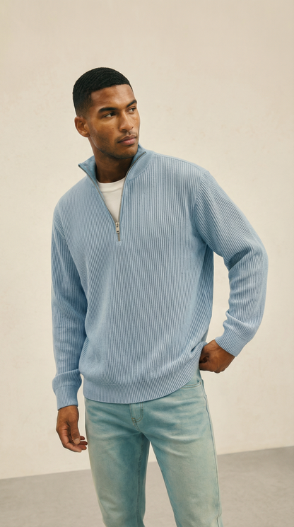 Suéter elegante con cremallera