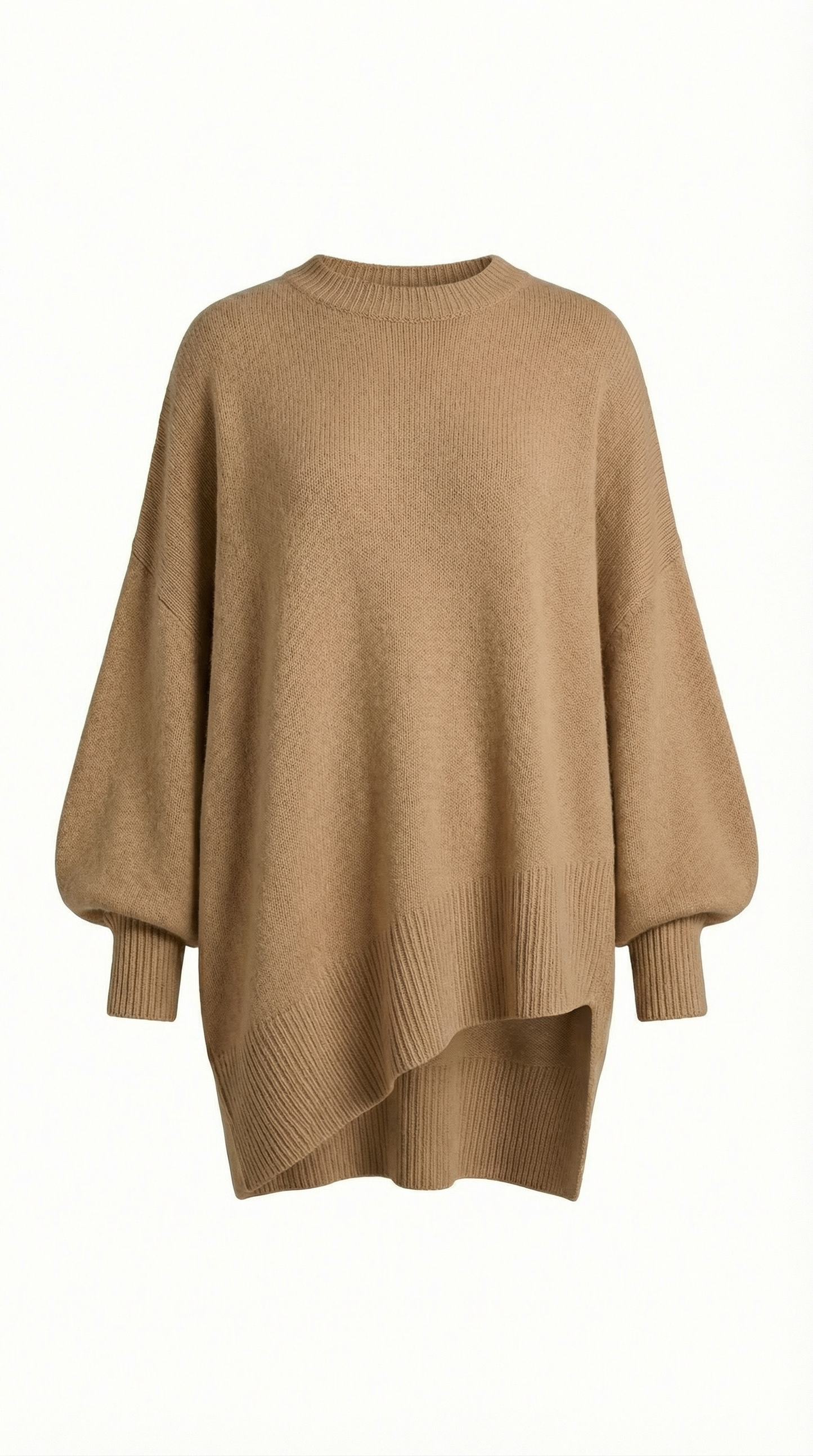 Suéter de punto con mangas abullonadas