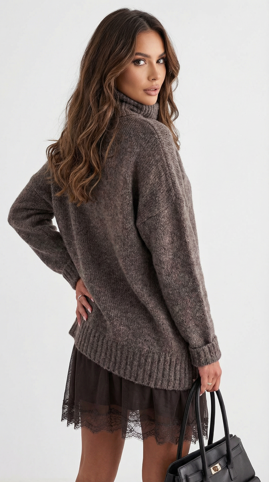 Vestido corto con encaje