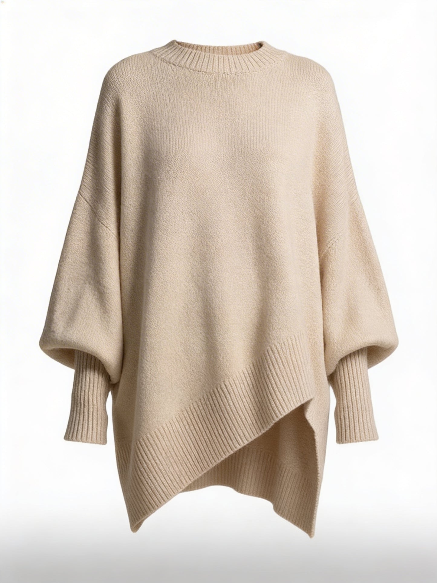 Suéter de punto con mangas abullonadas