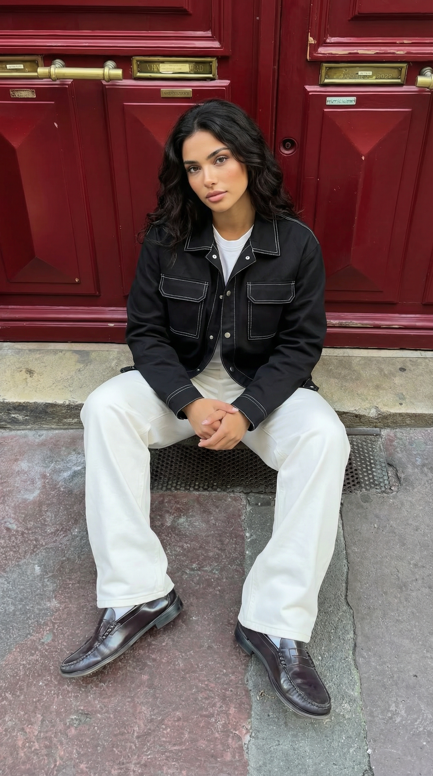 Chaqueta negra vaquera