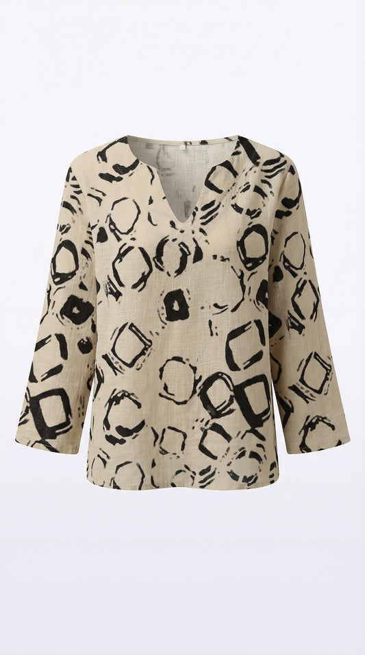 Blusa estampado asimétrico