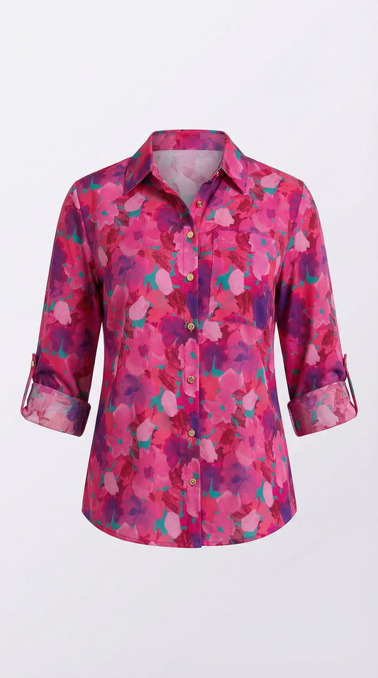 Blusa estampado floral rosa