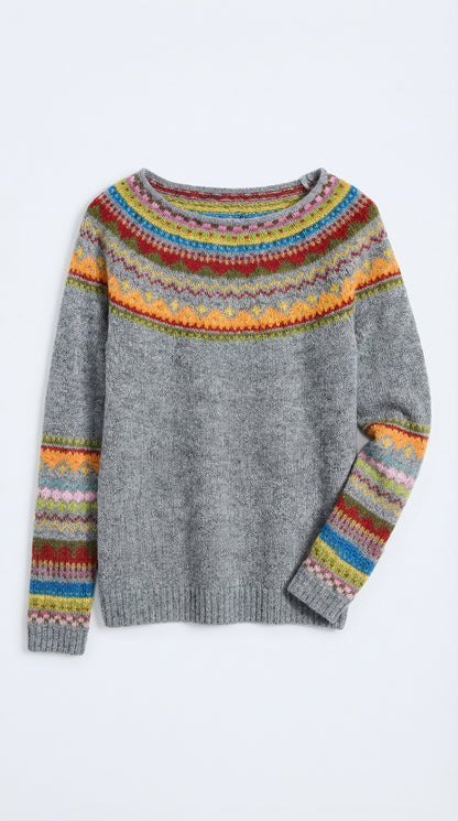 Jersey fino estampado multicolor