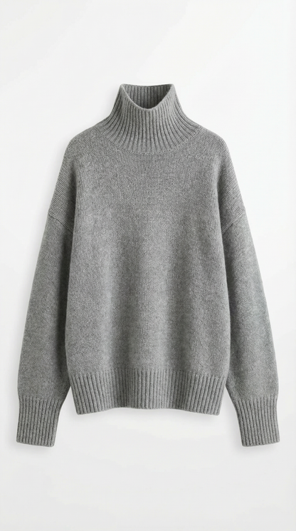 Jersey gris cuello alto