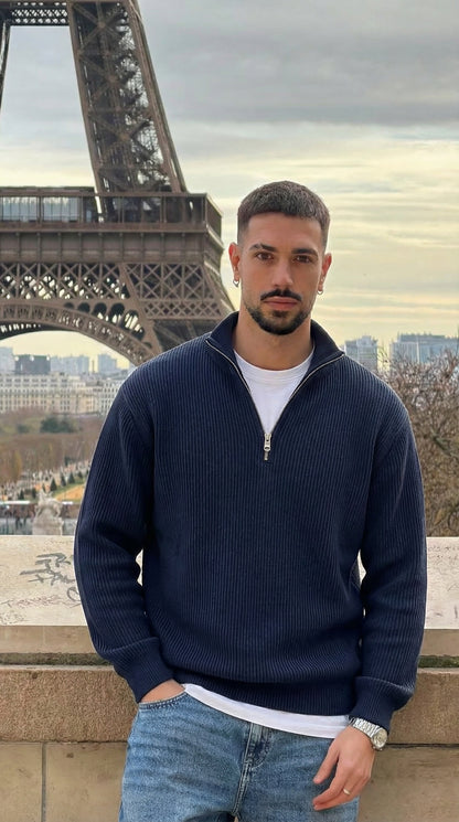 Suéter elegante con cremallera