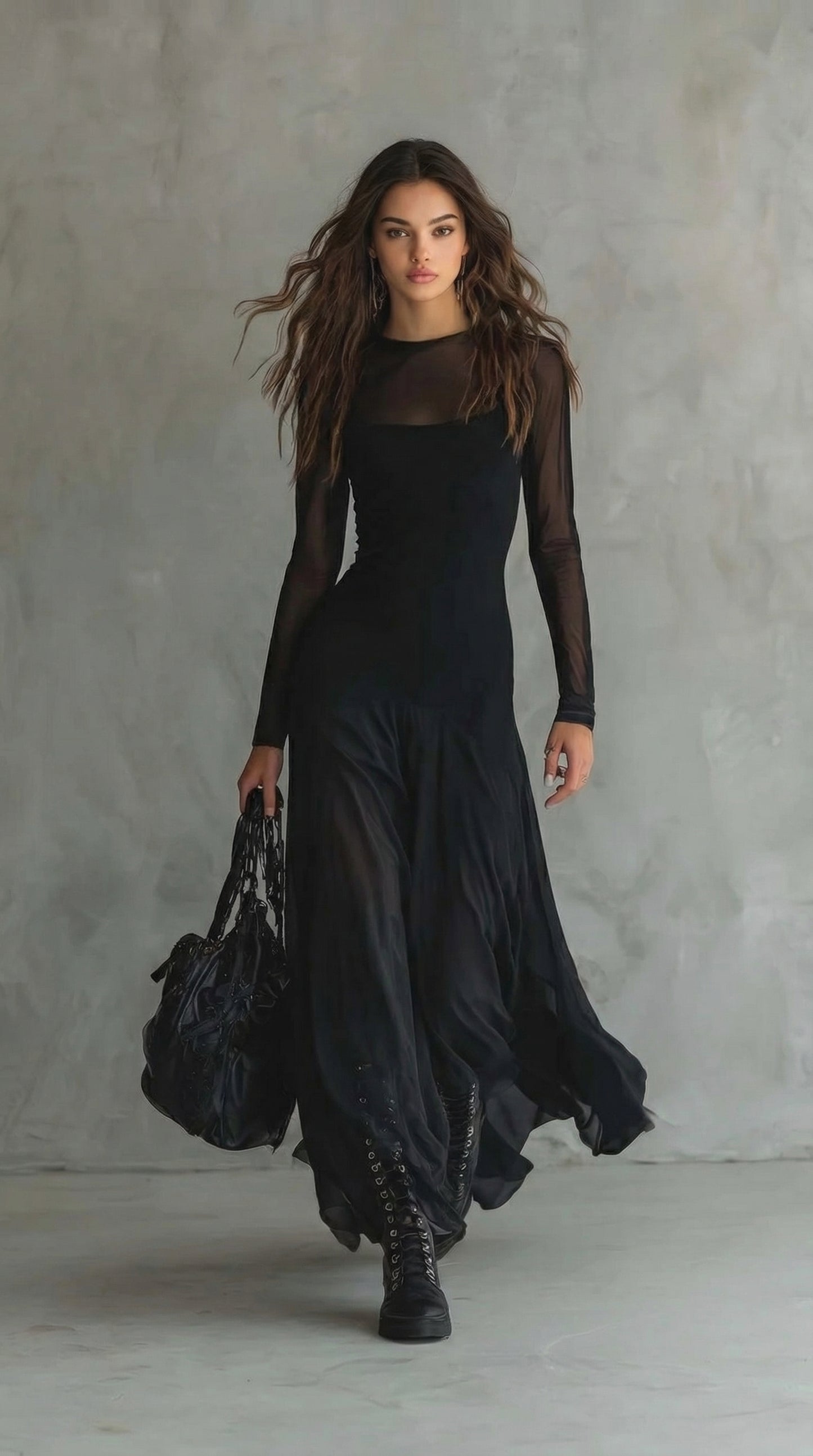 Soul vestido largo con transparencias