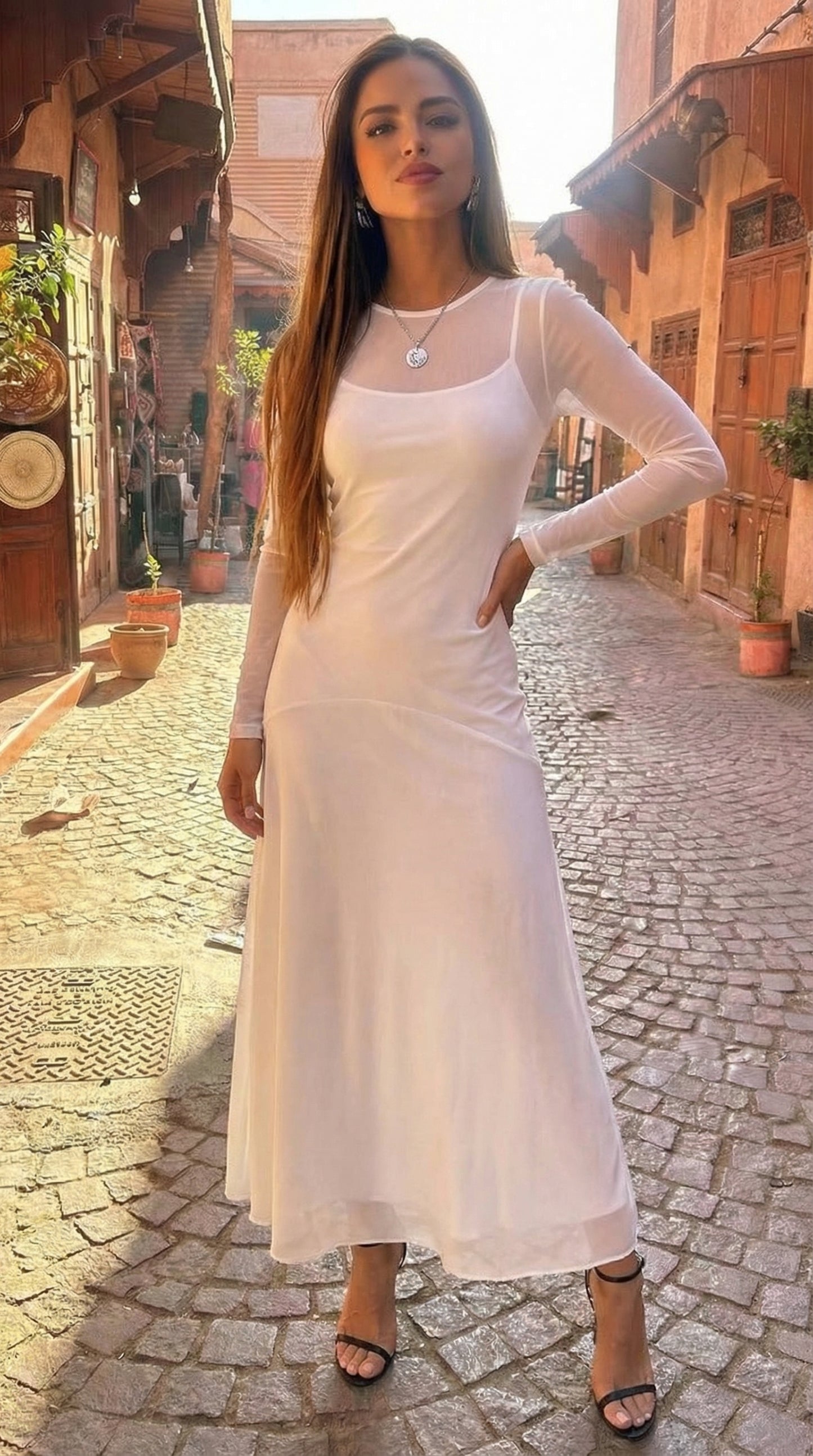 Soul vestido largo con transparencias