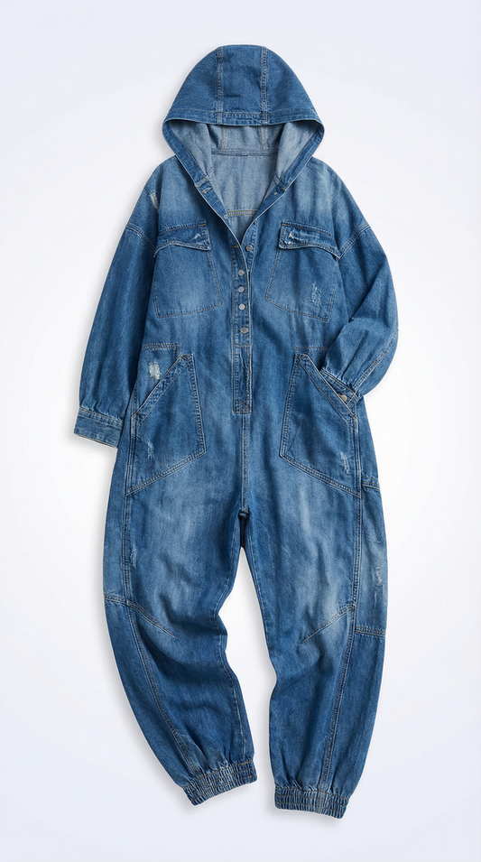 Mono Ride in. Mono ancho estilo vaquero con escote