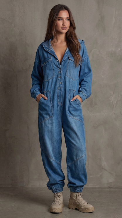 Mono Ride in. Mono ancho estilo vaquero con escote