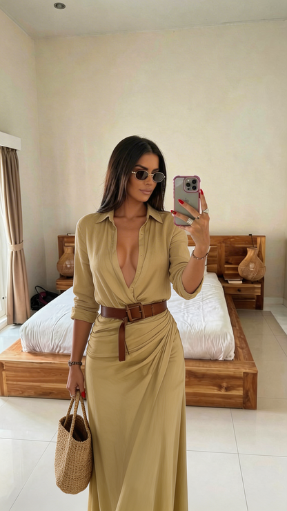 Margot place. Vestido estilo conjunto