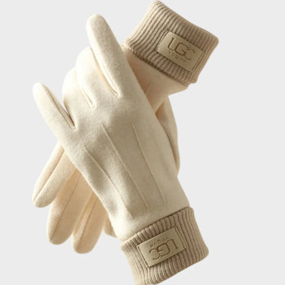 Guantes blancos de lana