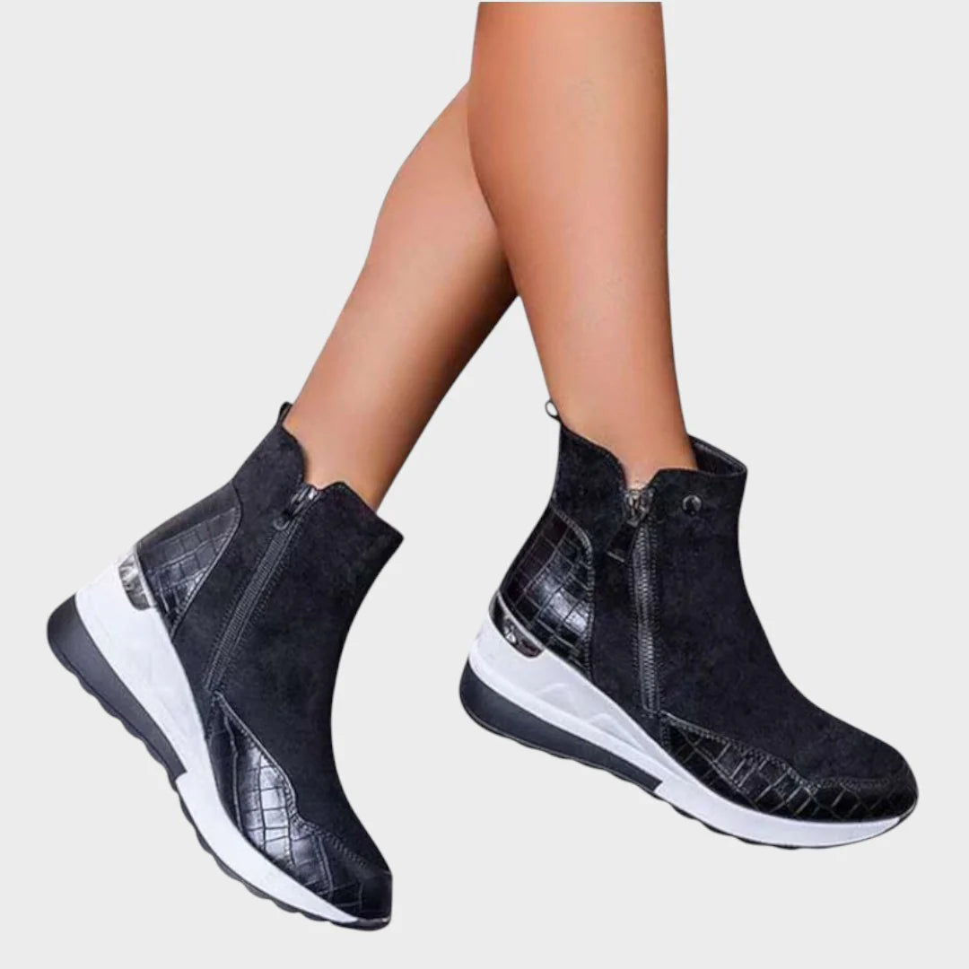 Zapatillas rosas con cuña