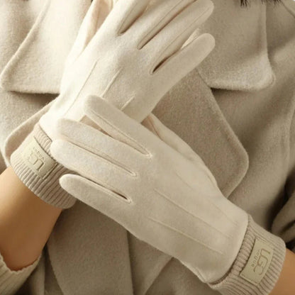 Guantes blancos de lana