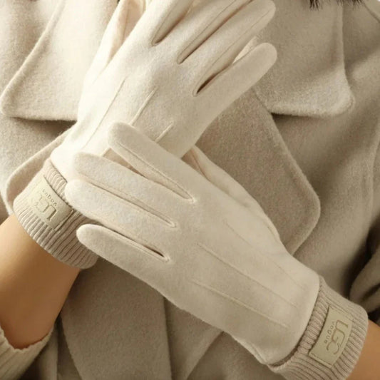 Guantes blancos de lana