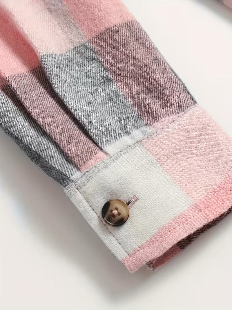 Chaqueta cuadros rosa