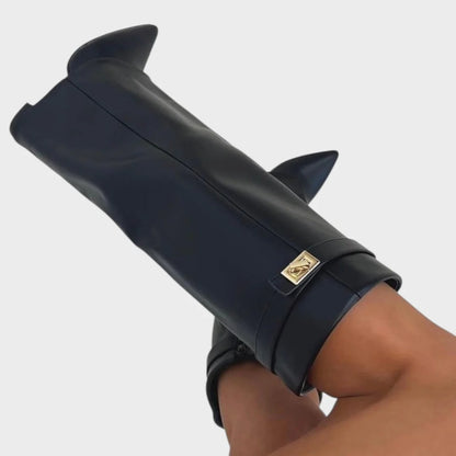 Botas de cuero con caña alta