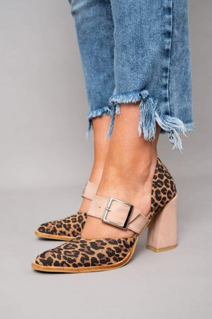 Zapatos estampado con tacón