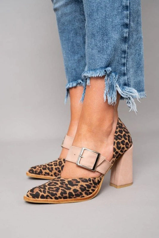 Zapatos estampado con tacón