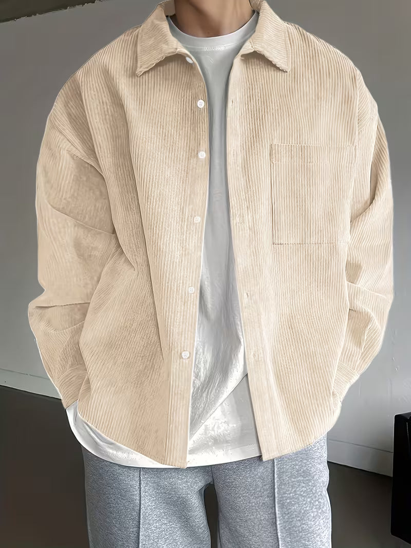 Chaqueta de pana estilo camisa