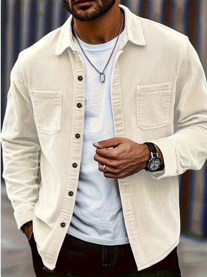 Chaqueta de pana estilo camisa